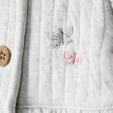 Baby Girl Carter's 3-pc. Butterfly Vest, Bodysuit & Legging Set