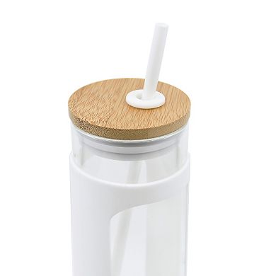 Glass Silicone Water Bottle