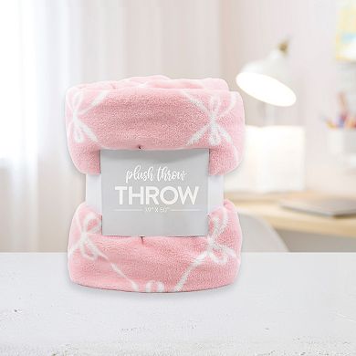 Bow Print Throw Blanket