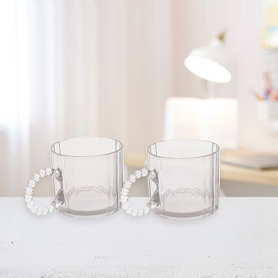 2-pk Clear Glass Mugs