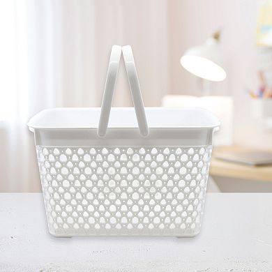 White Basket with Handle