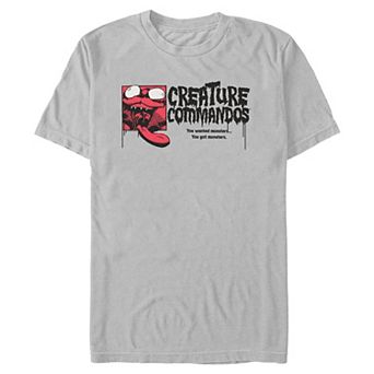 Men's Creature Commandos Weasel Crazy Portrait Graphic Tee