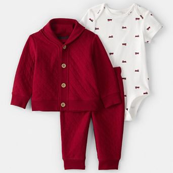 Baby Boy Carter's 3 pc Quilted Cardigan, Bodysuit & Pant Set