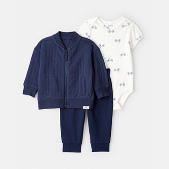 Baby Boy Carter's 3 pc Quilted Jacket, Bodysuit & Pant Set