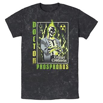 Men's Creature Commandos Presenting Doctor Phosphorus Mineral Wash Graphic Tee