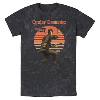 Men's Creature Commandos Presenting G.I. Robot Mineral Wash Graphic Tee