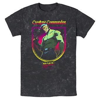 Men's Creature Commandos Presenting Rick Flag Sr. Mineral Wash Graphic Tee