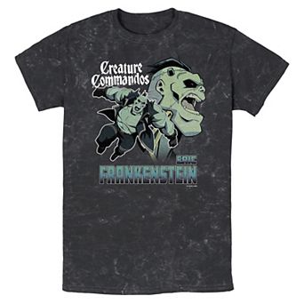 Men's Creature Commandos Eric Frankenstein Poster Mineral Wash Graphic Tee