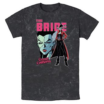 Men's Creature Commandos The Bride Fierce Lady Mineral Wash Graphic Tee