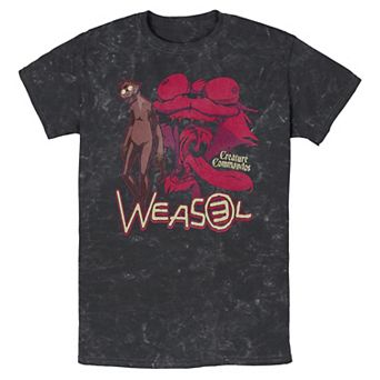 Men's Creature Commandos Crazy Weasel Mineral Wash Graphic Tee