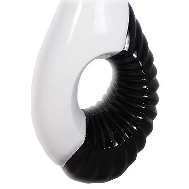 Set Of 2 Modern Black And White Large Floor Vase - 43 Inch Tall, Contemporary Home Decor