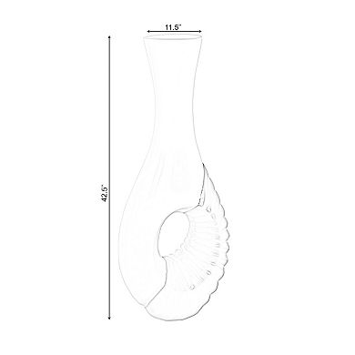 Set Of 2 Modern Black And White Large Floor Vase - 43 Inch Tall, Contemporary Home Decor