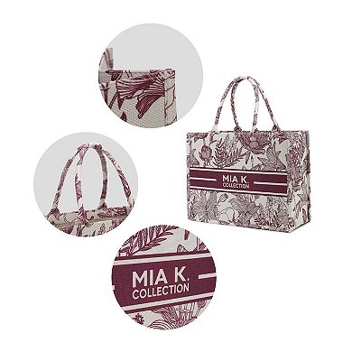 MKF Collection Adorabella Women’s Canvas Botanical Print Tote Bag by Mia