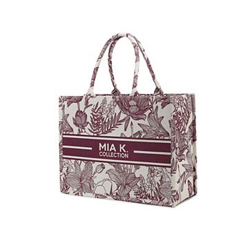 MKF Collection Adorabella Women’s Canvas Botanical Print Tote Bag by Mia
