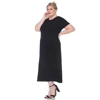 Plus Size Short Sleeves Maxi Dress