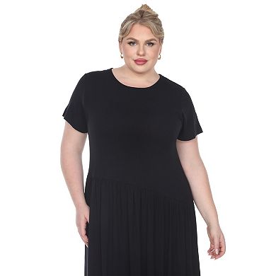 Plus Size Short Sleeves Maxi Dress