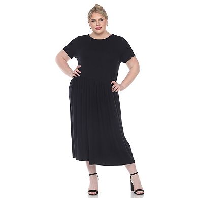 Plus Size Short Sleeves Maxi Dress