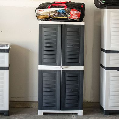 Sunnydaze Lockable Storage Cabinet with 3 Adjustable Shelves
