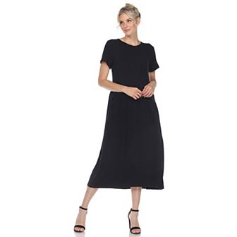 Women's Asymmetrical Empire Waist Midi Dress