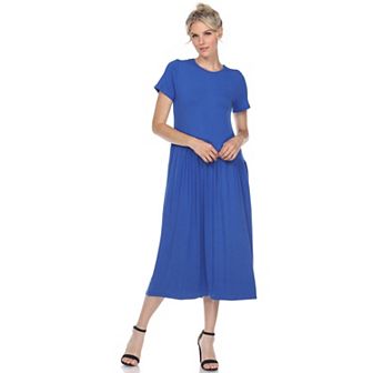 Women's Asymmetrical Empire Waist Midi Dress