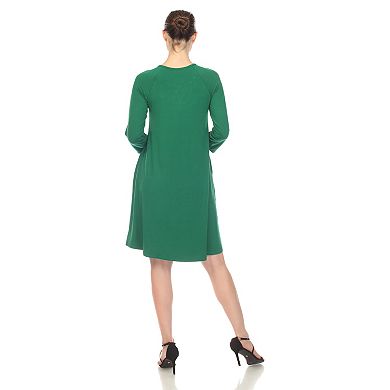 Women's Crisscross Cutout Swing Dress with Pockets