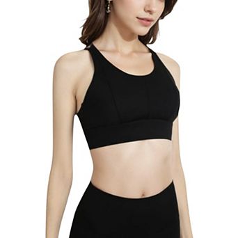 Women's High Impact Sports Bra with Wide Band and Racerback Design