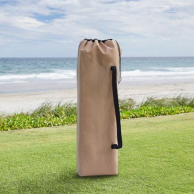 BrylaneHome Twin Folding Picnic Chairs With Umbrella & Cooler