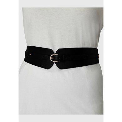 Woman Within Buckle-Front Waist Belt