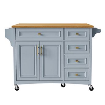 Merax 52'' Kitchen Island with Drop Leaf