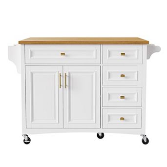 Merax 52'' Kitchen Island with Drop Leaf
