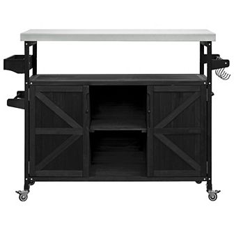 Merax Outdoor Kitchen Island, Rolling Bar Cart