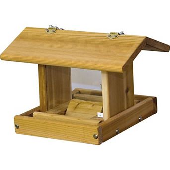 Stovall Cedar Small Hanging Hopper Bird Feeder