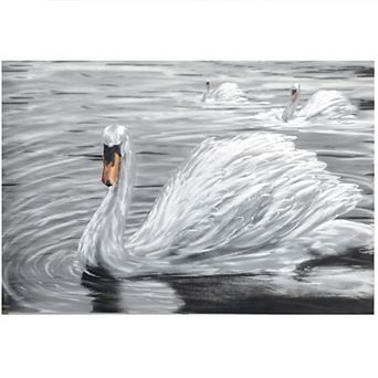 Serene Swans Aluminum Artwork