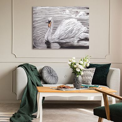 Serene Swans Aluminum Artwork