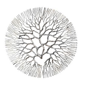 Small Wrought Iron Coral 13.5"