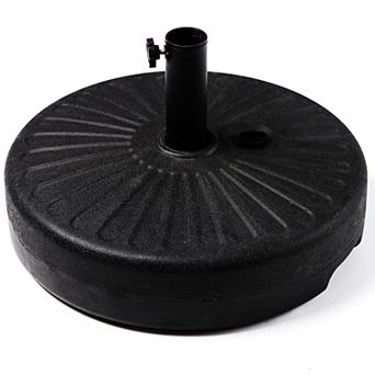 22L Black Elliptical Base for Umbrella, Blow-Molded Design