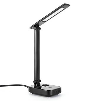 LED Desk Lamp With 4 USB Charging Ports Touch Dimmer