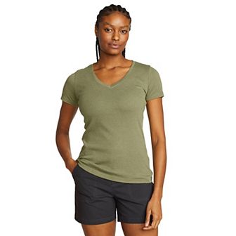 Women's Eddie Bauer Short Sleeve Favorite V Neck Tee