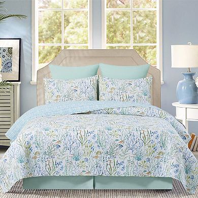 C&F Home Coralie Coastal Quilt Set with Shams