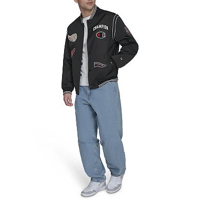Men's Champion® Varsity Patch Bomber Jacket