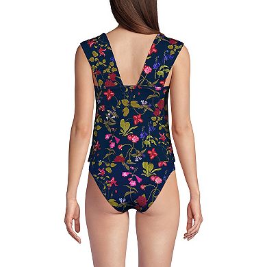 Petite Lands' End Square Neck Underwire Swim Top