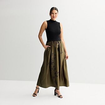 Women's Taylor 2 pc Mockneck Sweater & Maxi Skirt Set