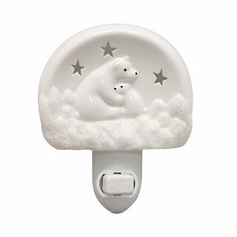 St. Nicholas Square® Ceramic Polar Bear Family Night Light