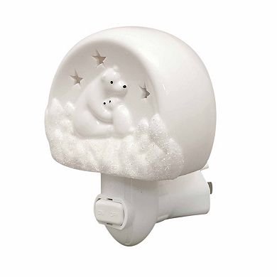 St. Nicholas Square® Ceramic Polar Bear Family Night Light