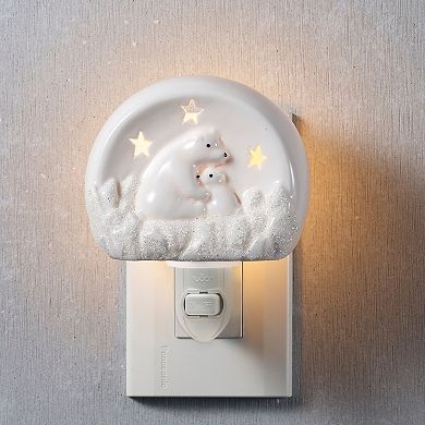 St. Nicholas Square® Ceramic Polar Bear Family Night Light