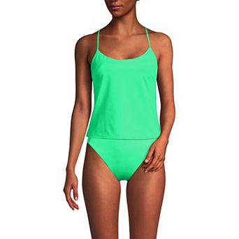 Women's Lands' End Tugless QuickDry Adjustable Strappy Back Swim Top