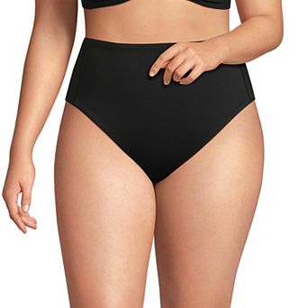Plus Size Lands' End QuickDry High Waisted High Leg Swim Bottoms