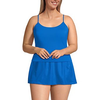 Plus Size Lands' End Adjustable Strappy Back Tankini Top