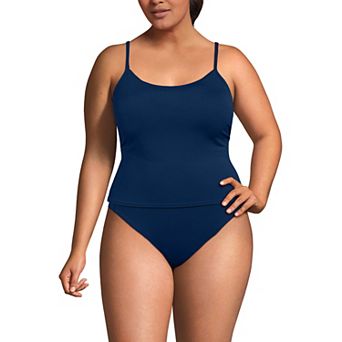 Plus Size Lands' End Adjustable Strappy Back Tankini Top