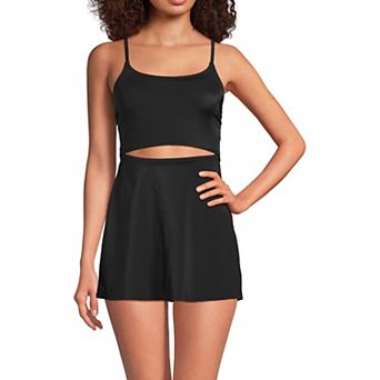 Women's Lands' End Tugless Monokini Swim Dress Swimsuit